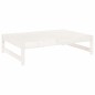 vidaXL Gartenhocker Weiß 120x80 cm Massivholz Kiefer vidaXL Gartenhocker Weiß 120x80 cm Massivholz Kiefer