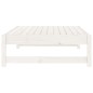 vidaXL Gartenhocker Weiß 120x80 cm Massivholz Kiefer vidaXL Gartenhocker Weiß 120x80 cm Massivholz Kiefer