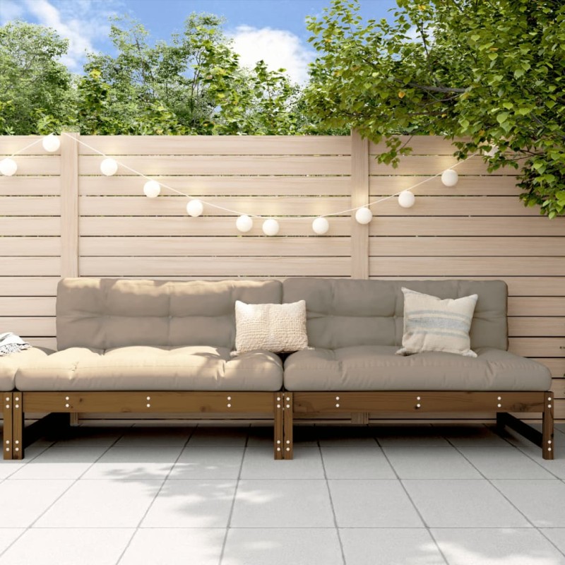 vidaXL Garten-Mittelsofas 2 Stk. Honigbraun 120x80cm Massivholz Kiefer vidaXL Garten-Mittelsofas 2 Stk. Honigbraun 120x80cm Massivholz Kiefer