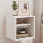 vidaXL TV-Wandschrank mit LED-Leuchten Weiß 30x28,5x30 cm vidaXL TV-Wandschrank mit LED-Leuchten Weiß 30x28,5x30 cm