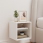 vidaXL TV-Wandschrank mit LED-Leuchten Weiß 30x28,5x30 cm vidaXL TV-Wandschrank mit LED-Leuchten Weiß 30x28,5x30 cm