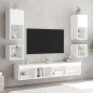 vidaXL TV-Wandschrank mit LED-Leuchten Weiß 30x28,5x30 cm vidaXL TV-Wandschrank mit LED-Leuchten Weiß 30x28,5x30 cm