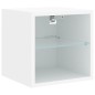 vidaXL TV-Wandschrank mit LED-Leuchten Weiß 30x28,5x30 cm vidaXL TV-Wandschrank mit LED-Leuchten Weiß 30x28,5x30 cm
