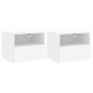 vidaXL TV-Wandschränke 2 Stk. Weiß 40x30x30 cm Holzwerkstoff vidaXL TV-Wandschränke 2 Stk. Weiß 40x30x30 cm Holzwerkstoff