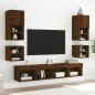 vidaXL TV-Wandschränke mit LED-Leuchten 2 Stk. Braun Eichen-Optik vidaXL TV-Wandschränke mit LED-Leuchten 2 Stk. Braun Eichen-Optik