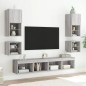 vidaXL TV-Wandschränke mit LED-Leuchten 2 Stk. Grau Sonoma vidaXL TV-Wandschränke mit LED-Leuchten 2 Stk. Grau Sonoma