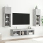 vidaXL 5-tlg. Wohnwand mit LED-Beleuchtung Betongrau Holzwerkstoff vidaXL 5-tlg. Wohnwand mit LED-Beleuchtung Betongrau Holzwerkstoff
