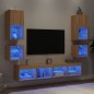 vidaXL 8-tlg. Wohnwand mit LED-Beleuchtung Sonoma-Eiche Holzwerkstoff vidaXL 8-tlg. Wohnwand mit LED-Beleuchtung Sonoma-Eiche Holzwerkstoff