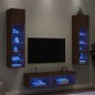 vidaXL 6-tlg. Wohnwand mit LED-Beleuchtung Braun Eichen-Optik vidaXL 6-tlg. Wohnwand mit LED-Beleuchtung Braun Eichen-Optik