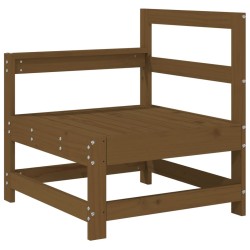 vidaXL Ecksofa Honigbraun Massivholz Kiefer