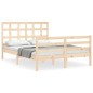 vidaXL Massivholzbett mit Kopfteil 140x190 cm vidaXL Massivholzbett mit Kopfteil 140x190 cm