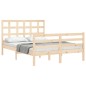vidaXL Massivholzbett mit Kopfteil 140x190 cm vidaXL Massivholzbett mit Kopfteil 140x190 cm