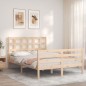 vidaXL Massivholzbett mit Kopfteil 140x190 cm vidaXL Massivholzbett mit Kopfteil 140x190 cm