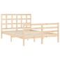 vidaXL Massivholzbett mit Kopfteil 140x190 cm vidaXL Massivholzbett mit Kopfteil 140x190 cm