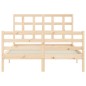vidaXL Massivholzbett mit Kopfteil 140x190 cm vidaXL Massivholzbett mit Kopfteil 140x190 cm