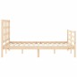 vidaXL Massivholzbett mit Kopfteil 140x190 cm vidaXL Massivholzbett mit Kopfteil 140x190 cm