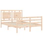 vidaXL Massivholzbett mit Kopfteil 140x190 cm vidaXL Massivholzbett mit Kopfteil 140x190 cm
