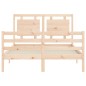 vidaXL Massivholzbett mit Kopfteil 140x190 cm vidaXL Massivholzbett mit Kopfteil 140x190 cm