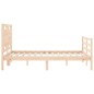 vidaXL Massivholzbett mit Kopfteil 140x190 cm vidaXL Massivholzbett mit Kopfteil 140x190 cm