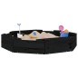 vidaXL Sandkasten mit Sitzen Schwarz Achteck Massivholz Kiefer vidaXL Sandkasten mit Sitzen Schwarz Achteck Massivholz Kiefer