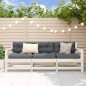 vidaXL 3-tlg. Garten-Lounge-Set Weiß Massivholz Kiefer vidaXL 3-tlg. Garten-Lounge-Set Weiß Massivholz Kiefer