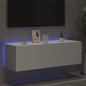 vidaXL TV-Wandschrank mit LED-Leuchten Weiß 100x35x31 cm vidaXL TV-Wandschrank mit LED-Leuchten Weiß 100x35x31 cm