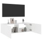 vidaXL TV-Wandschrank mit LED-Leuchten Weiß 100x35x31 cm vidaXL TV-Wandschrank mit LED-Leuchten Weiß 100x35x31 cm