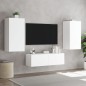 vidaXL TV-Wandschrank mit LED-Leuchten Weiß 40,5x35x80 cm vidaXL TV-Wandschrank mit LED-Leuchten Weiß 40,5x35x80 cm