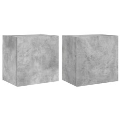 vidaXL TV-Wandschränke 2 Stk. Betongrau 40,5x30x40 cm Holzwerkstoff