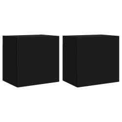 vidaXL TV-Wandschränke 2 Stk. Schwarz 40,5x30x40 cm Holzwerkstoff