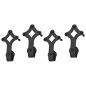 Schiebetür-Beschlagsätze 2 Stk. 200 cm Stahl Schwarz Schiebetür-Beschlagsätze 2 Stk. 200 cm Stahl Schwarz