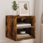 vidaXL TV-Wandschrank mit LED-Leuchten Räuchereiche 30x28,5x30 cm vidaXL TV-Wandschrank mit LED-Leuchten Räuchereiche 30x28,5x30 cm