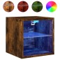vidaXL TV-Wandschrank mit LED-Leuchten Räuchereiche 30x28,5x30 cm vidaXL TV-Wandschrank mit LED-Leuchten Räuchereiche 30x28,5x30 cm