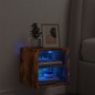 vidaXL TV-Wandschrank mit LED-Leuchten Räuchereiche 30x28,5x30 cm vidaXL TV-Wandschrank mit LED-Leuchten Räuchereiche 30x28,5x30 cm