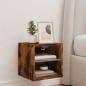 vidaXL TV-Wandschrank mit LED-Leuchten Räuchereiche 30x28,5x30 cm vidaXL TV-Wandschrank mit LED-Leuchten Räuchereiche 30x28,5x30 cm
