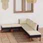 6-tlg. Garten-Lounge-Set mit Kissen Poly Rattan Schwarz 6-tlg. Garten-Lounge-Set mit Kissen Poly Rattan Schwarz