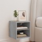 vidaXL TV-Wandschrank mit LED-Leuchten Grau Sonoma 30x28,5x30 cm vidaXL TV-Wandschrank mit LED-Leuchten Grau Sonoma 30x28,5x30 cm