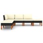 6-tlg. Garten-Lounge-Set mit Kissen Poly Rattan Schwarz 6-tlg. Garten-Lounge-Set mit Kissen Poly Rattan Schwarz