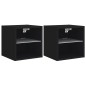 vidaXL TV-Wandschränke mit LED-Leuchten 2 Stk. Schwarz 30x28,5x30 cm vidaXL TV-Wandschränke mit LED-Leuchten 2 Stk. Schwarz 30x28,5x30 cm