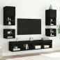 vidaXL TV-Wandschränke mit LED-Leuchten 2 Stk. Schwarz 30x28,5x30 cm vidaXL TV-Wandschränke mit LED-Leuchten 2 Stk. Schwarz 30x28,5x30 cm