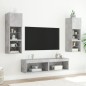 vidaXL 6-tlg. Wohnwand mit LED-Beleuchtung Betongrau Holzwerkstoff vidaXL 6-tlg. Wohnwand mit LED-Beleuchtung Betongrau Holzwerkstoff
