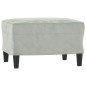 vidaXL Sessel mit Hocker Hellgrau 60 cm Samt vidaXL Sessel mit Hocker Hellgrau 60 cm Samt