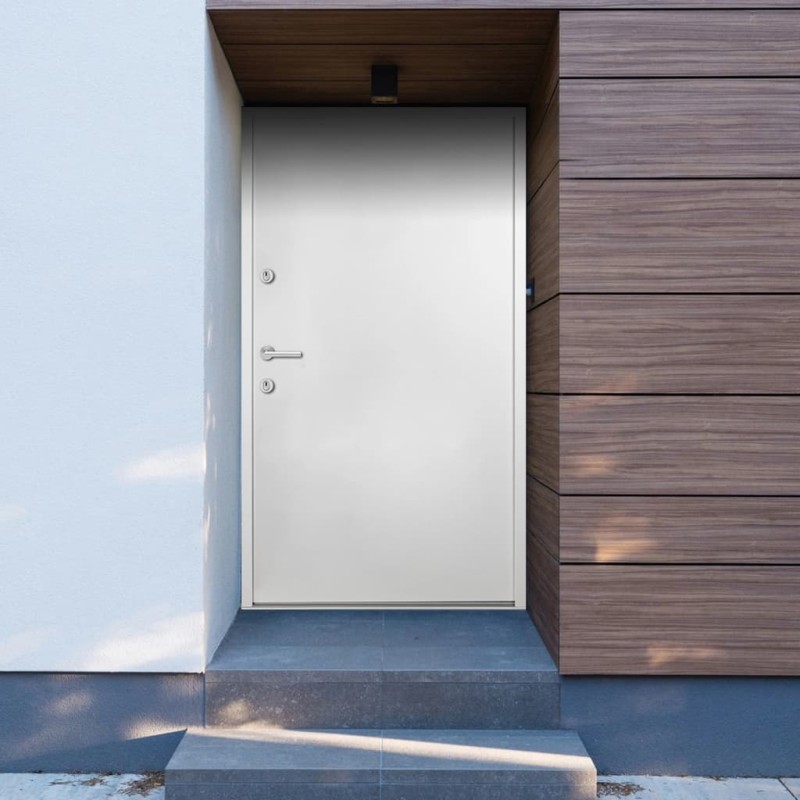 Haustür Aluminium Weiß 100x200 cm Haustür Aluminium Weiß 100x200 cm