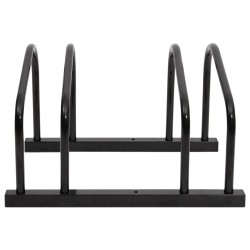 vidaXL Fahrradständer für 2 Fahrräder Schwarz Stahl