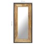 vidaXL Spiegel 110x50 cm Mango Massivholz vidaXL Spiegel 110x50 cm Mango Massivholz