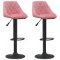 vidaXL Barhocker 2 Stk. Rosa Samt vidaXL Barhocker 2 Stk. Rosa Samt