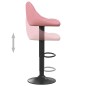 vidaXL Barhocker 2 Stk. Rosa Samt vidaXL Barhocker 2 Stk. Rosa Samt