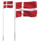 vidaXL Flagge Dänemarks mit Mast 5,55 m Aluminium vidaXL Flagge Dänemarks mit Mast 5,55 m Aluminium