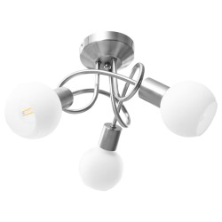 vidaXL Deckenleuchte mit Keramik-Lampenschirmen für 3 E14 Glühlampen