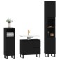 vidaXL 3-tlg. Badmöbel-Set Schwarz Holzwerkstoff vidaXL 3-tlg. Badmöbel-Set Schwarz Holzwerkstoff
